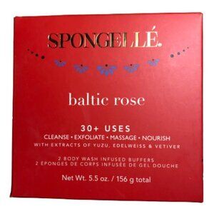 2 Pack Spongelle Baltic Rose Infused Buffers Cleanse Exfoliate Massage New
